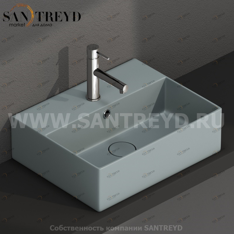 IN046BL Подвесная раковина настенная прямоугольная Ceramica Globo T-EDGE