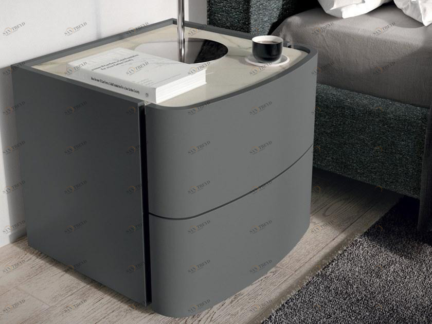 Febal Casa Лаковая прикроватная тумба с ящиками Marlene sun-id-1441840