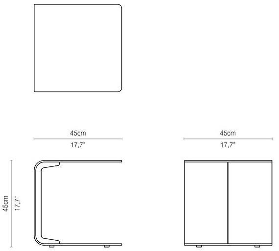 TRIBÙ Сервисный стол из алюминия с порошковым покрытием Mirthe sofa 07481 - Вид №5