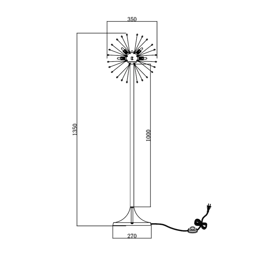 Торшер Estares Mimosa цвет золото STLM-2146435 - Вид №6