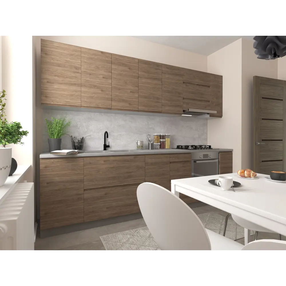 Фасад кухонного шкафа Токио 59.7x102.1 см KONSENSA ЛДСП цвет темное дерево Токио темное дерево STLM-2138511 - Вид №9