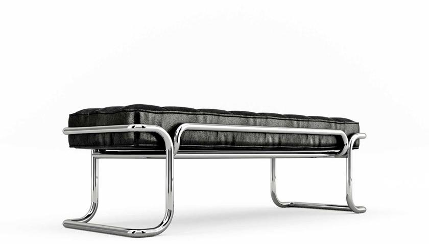 Prieto Studio Кожаная скамейка с алюминиевой конструкцией Lotus Lot004 - Вид №1