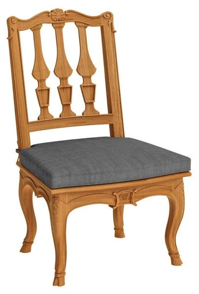 ASTELLO Садовый стул из тика Fleur de lys sun-id-1475862 - Вид №2