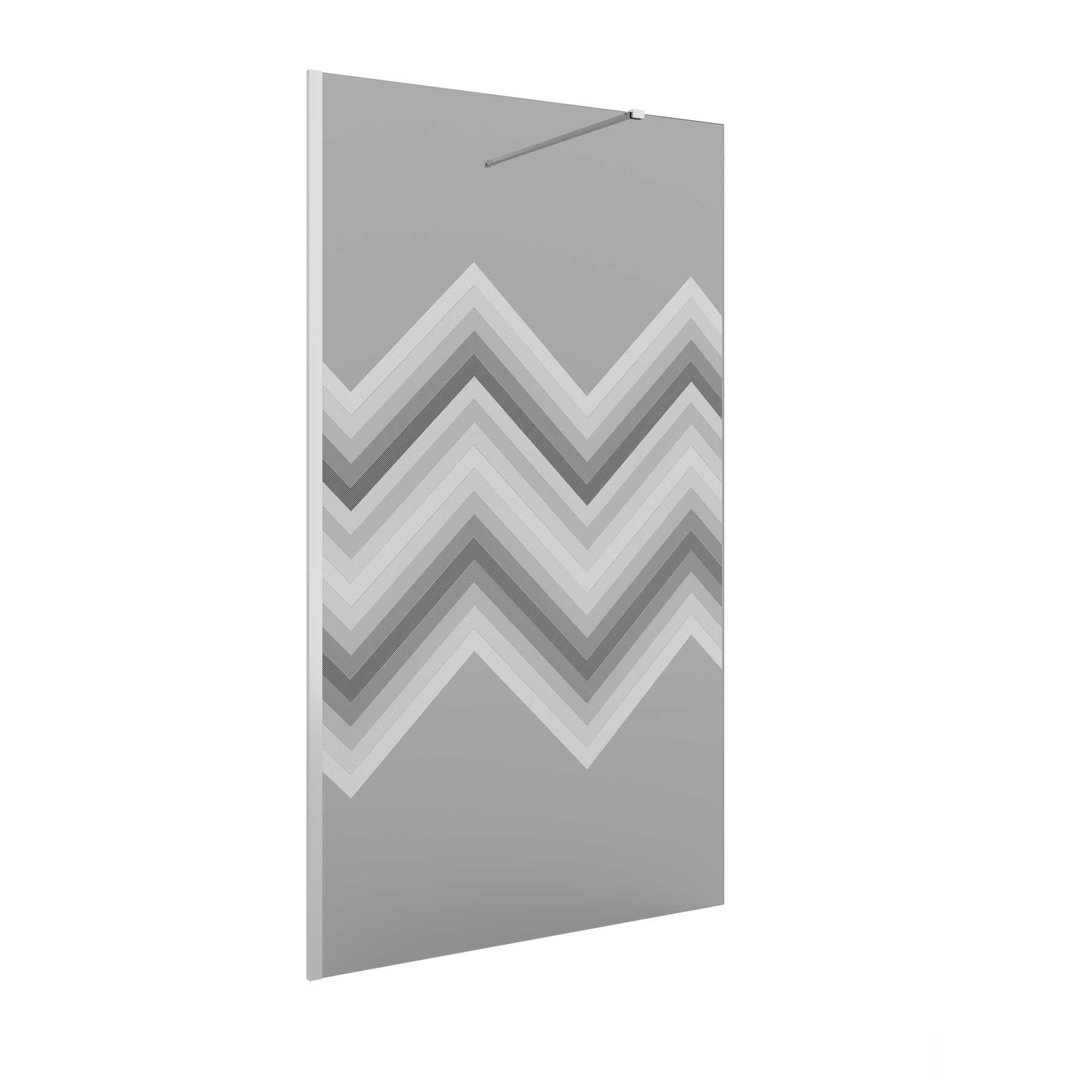 25723 SALGAR Душевая перегородка HEAVEN ступенчатая с антиизвестковым покрытием Fumé Deco 51000 - 1200x 1950 мм