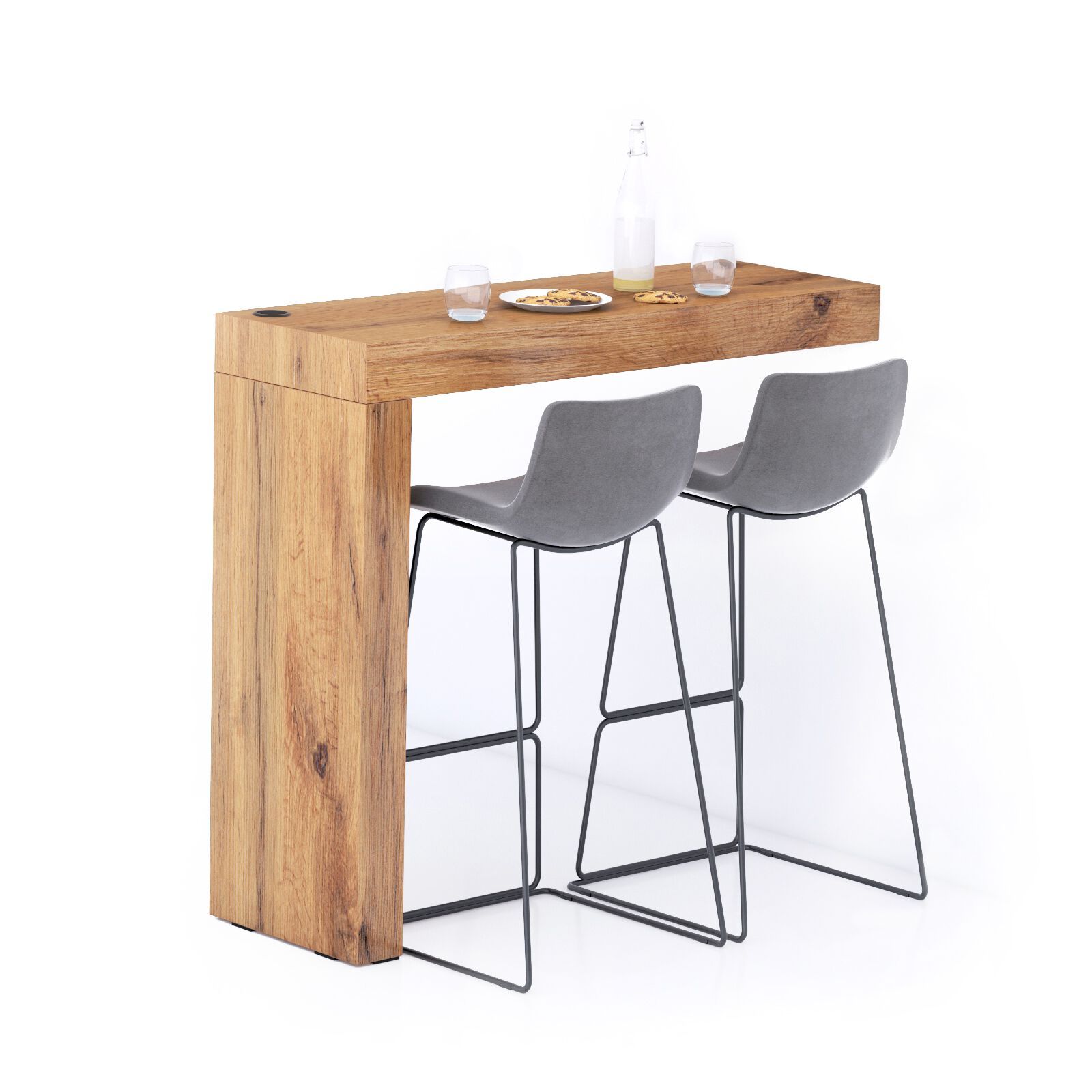 Высокий стол на полуострове в меламине с беспроводным зарядным устройством Mobili Fiver Evolution ARCH-00028433 - Вид №12