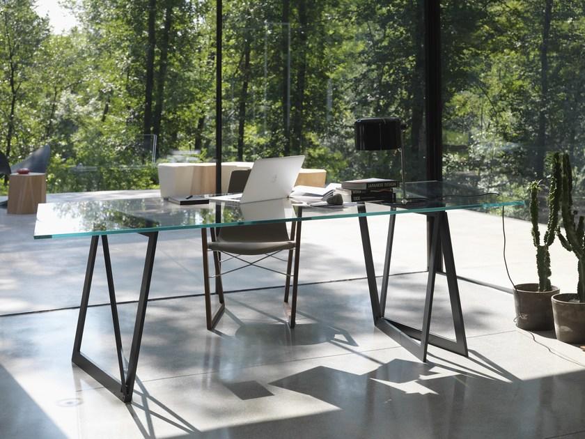Casamania & Horm Прямоугольный стол из металла и стекла Quadror™ sun-id-1499047 - Вид №5
