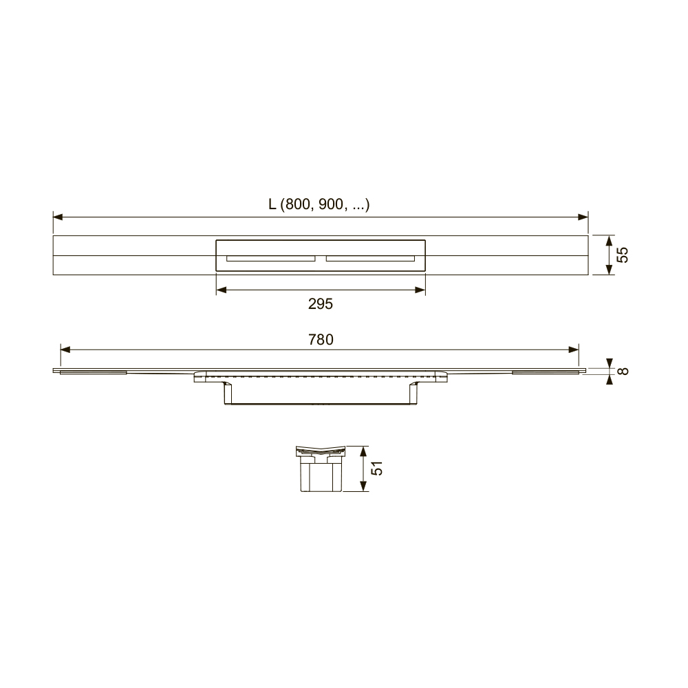 670813 Душевые профили Tece TECEdrainprofile - Вид №7
