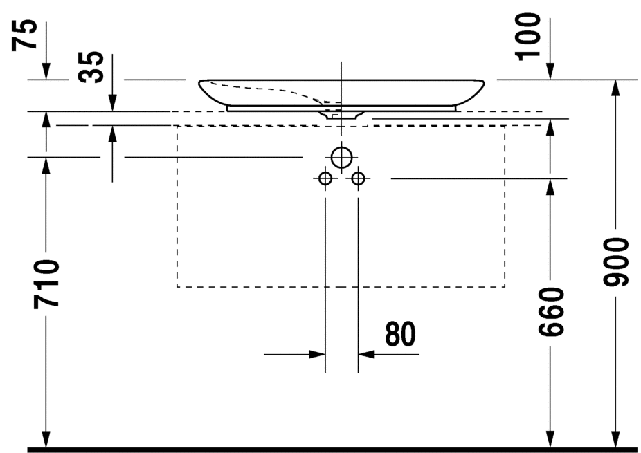 0370700000 Подвесная раковина настенная овальная Duravit PuraVida - Вид №4