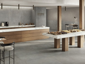 Столешница из керамогранита с мраморным эффектом