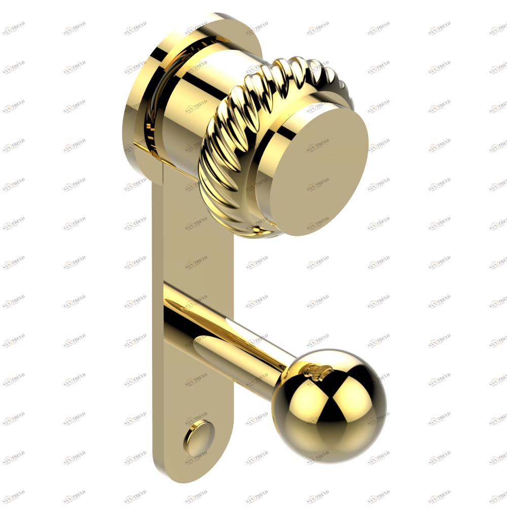 U4C-517 Крючок для халатов одинарный Thg-paris Diplomate с витыми кольцами Золото U4C-517 CAT.F