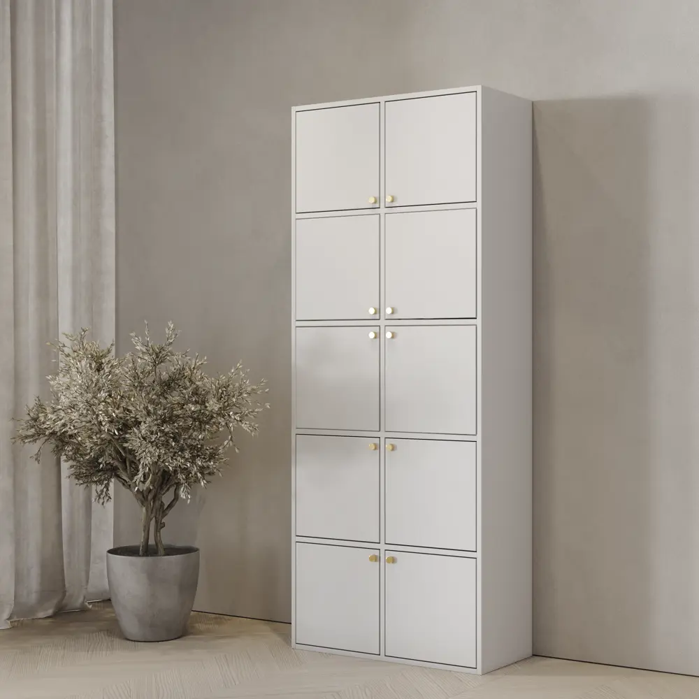 Стеллаж KONSENSA Руан 10 секций 70x173x31.7 см ЛДСП цвет белый STLM-2094368 - Вид №9