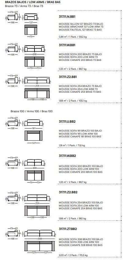 Sancal 2-х местный кожаный диван Mousse sun-id-1458871 - Вид №2