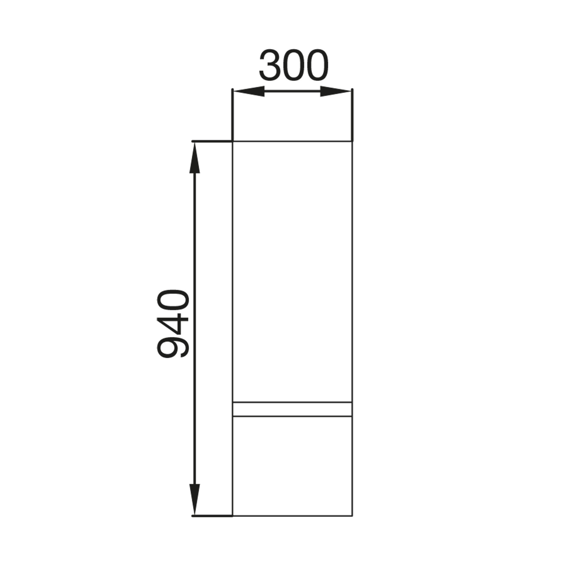 23786 SALGAR Модуль INFINITY 1 дверца 1 ящик ДУБ КАЛЕДОНИЯ 300 x 940 x 240 мм Дуб Каледония - Вид №1