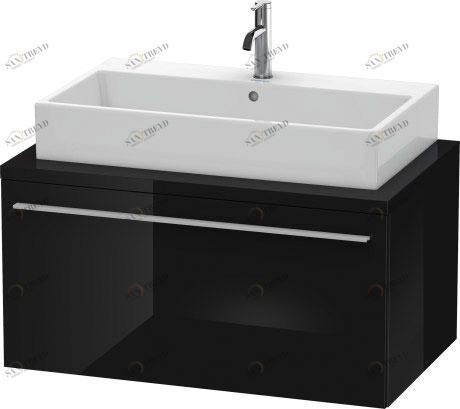 XL541304040 X-Large Тумбочка для консоли Черный глянцевый лак Duravit