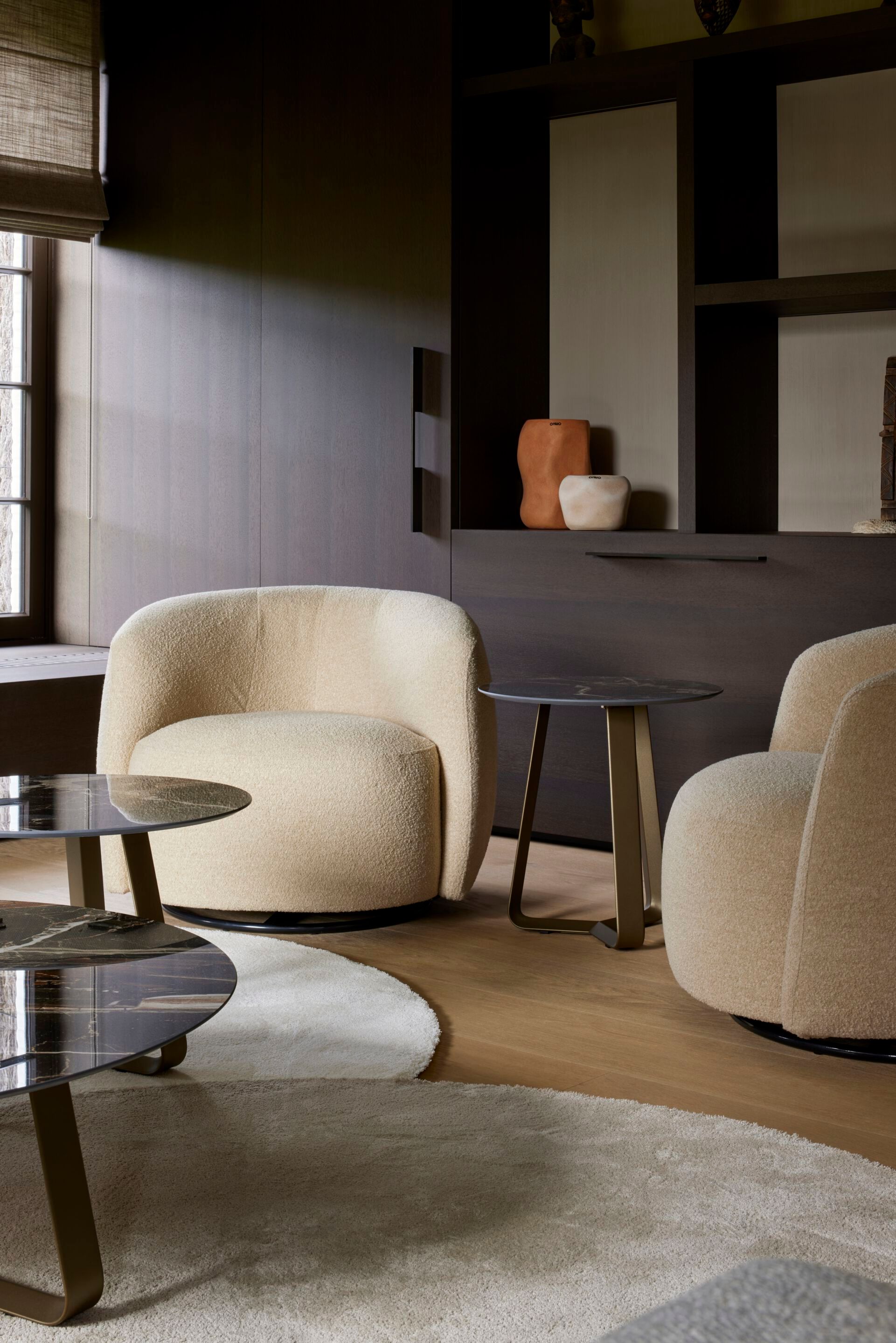 Тканевое вращающееся кресло Joli оливковое дерево ARCH-00069767 - Вид №2