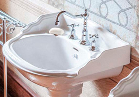 Gentry Home Центр смесителя для раковины до центра два отверстия под смеситель мм Antique Розовое золото GH101741 - Вид №1