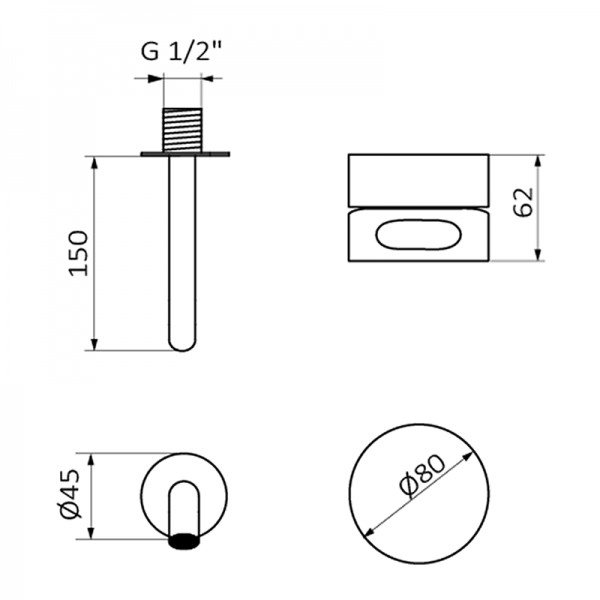 90906001 PREMIUM Белый Умывальник смеситель фиктивная Белый GRB MIXERS  - Вид №1