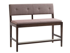 Высокая мягкая скамейка из ткани