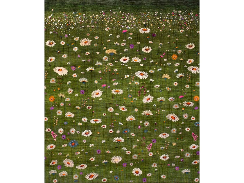 Прямоугольный шерстяной цветочный ковер Zollanvari Flower Meadow ARCH-00087340