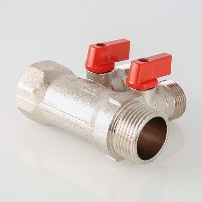 VTc.580.NE.0603 Коллектор с отсекающими кранами, под «евроконус» Valtec 1" x 3 вых., «евроконус»  - Вид №5