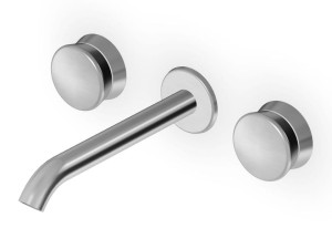 3 отверстия из нержавеющей стали настенный смеситель для раковины с аэратором