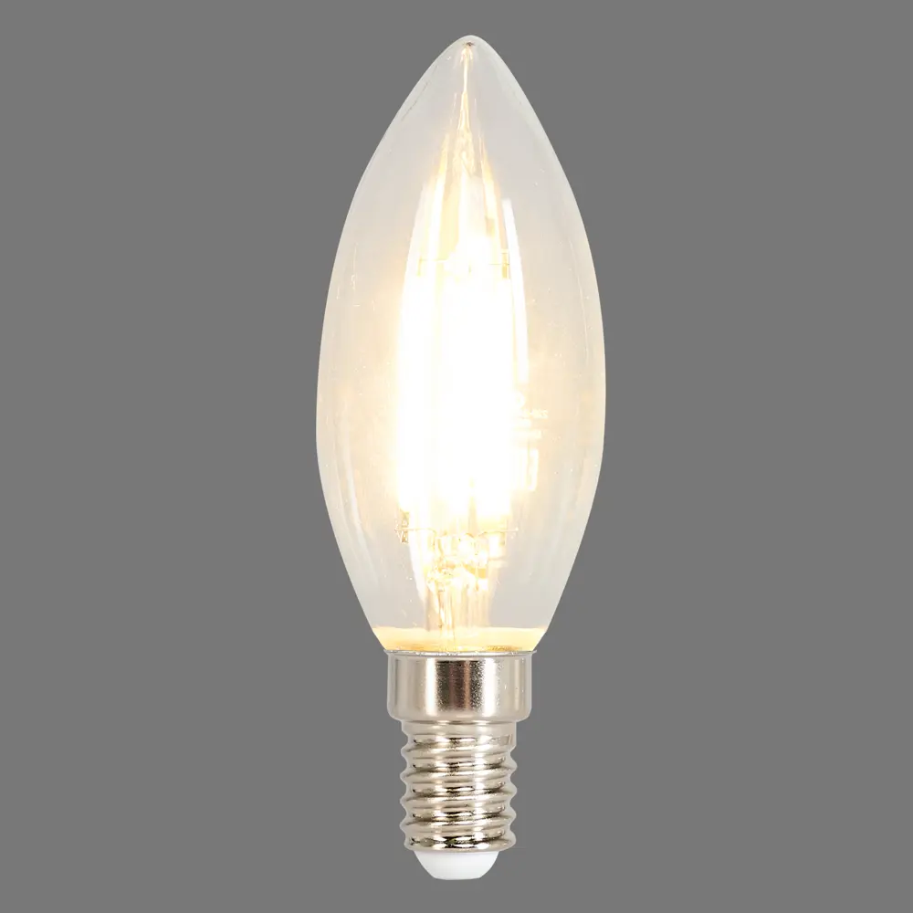 Лампа светодиодная Osram E14 220 В 6 Вт свеча прозрачная 800 лм тёплый белый свет 82481269 STLM-2162526  - Вид №2