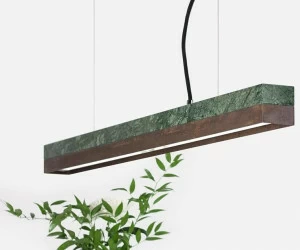 GANTlights Светодиодный подвесной светильник из гватемальского мрамора и Corten ™ C