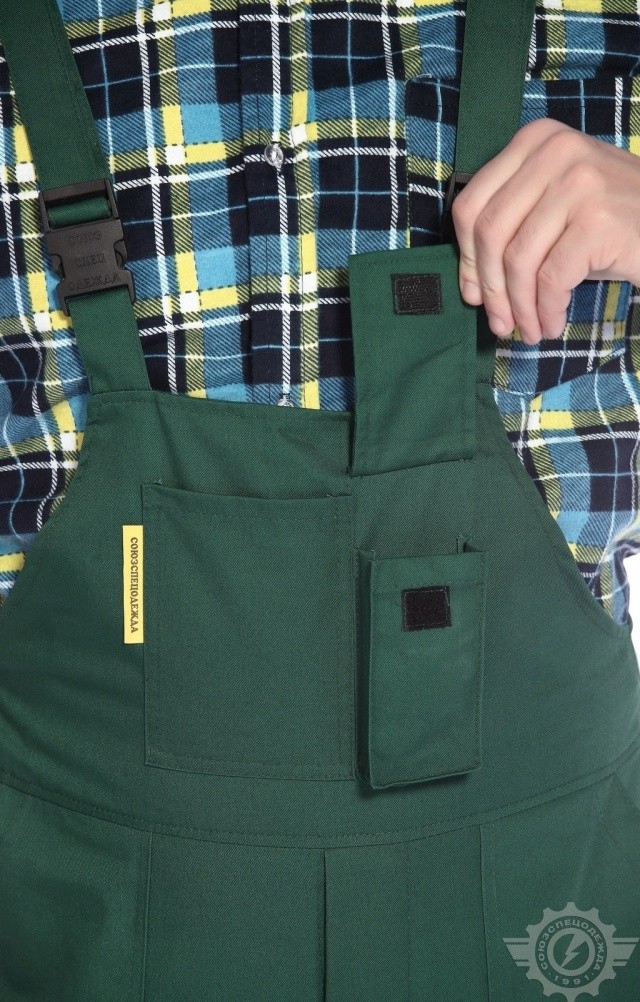 65600 Полукомбинезон "Эксперт-2" зеленый  Летняя спецодежда  размер 44-46/170-176  - Вид №6