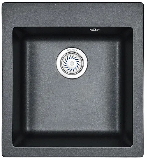 4201, ШВАРЦ (чёрный металлик), кухонная мойка, кварц