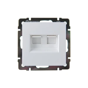 Розетка компьютерная двойная встраиваемая Werkel RJ45 цвет белый 84491710 STLM-2044698