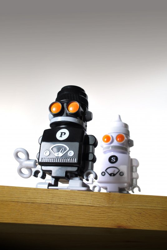 SK SAPBOT1 Заводные солонка + перечница 'bots Suck UK  - Вид №2