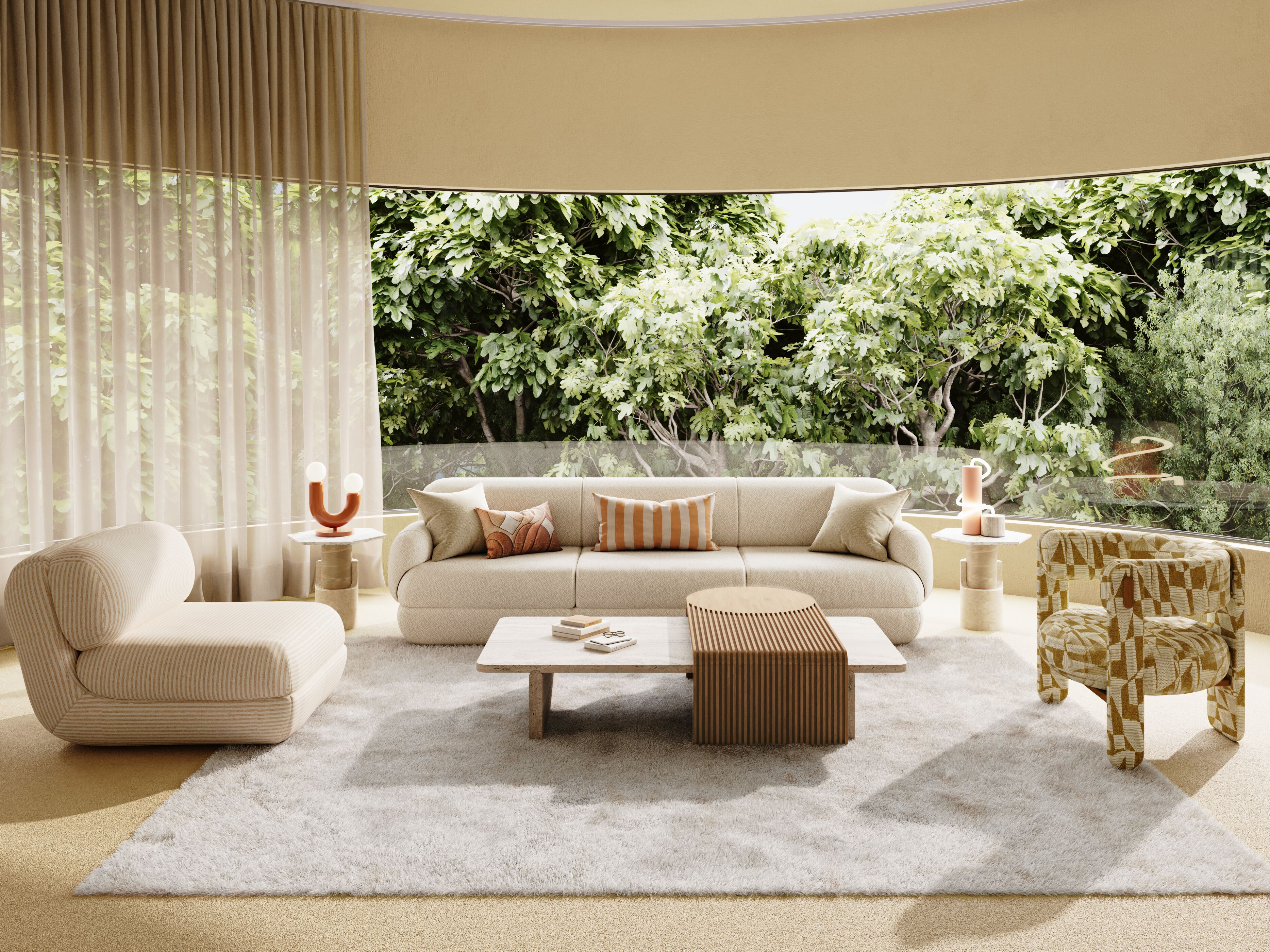 Тканевое кресло без подлокотников Mambo Unlimited Ideas Mood ARCH-00136859 - Вид №6