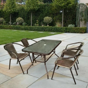 Мебель из ротанга, стол и кресла коричневые на 4 персоны "Николь-3C" AFINA  241075 Коричневый