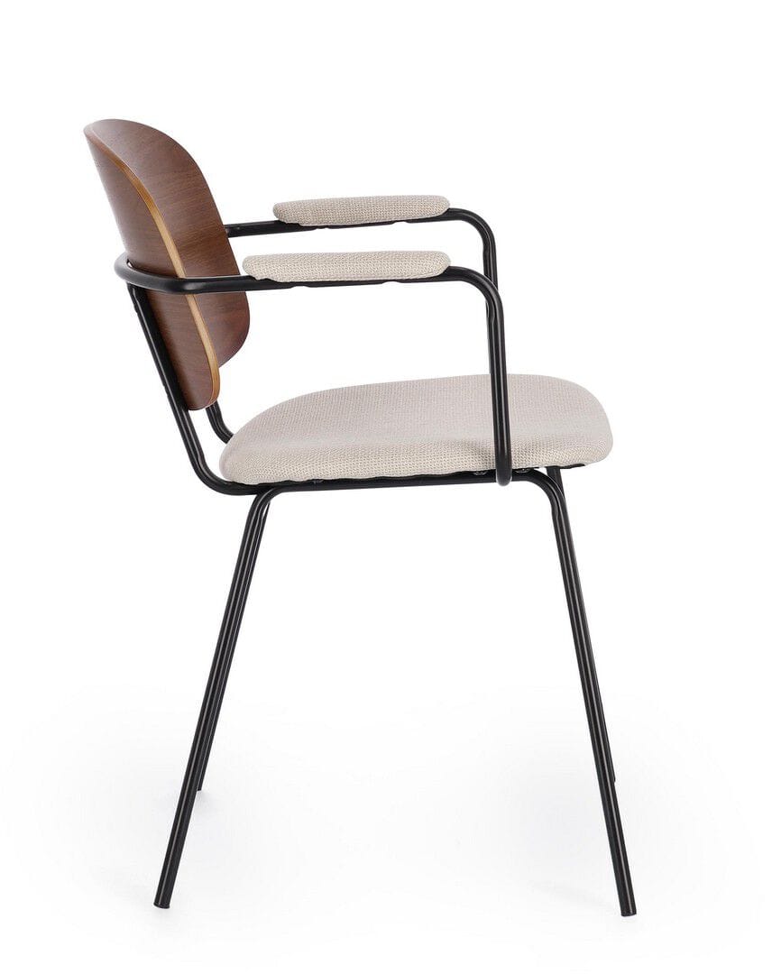 Деревянный стул с подлокотниками с мягким сиденьем BIZZOTTO SIENNA ARCH-00034334 - Вид №4