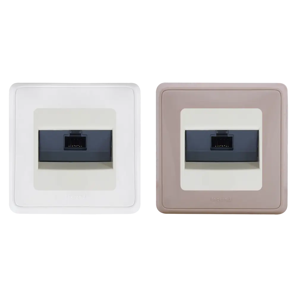 Розетка компьютерная встраиваемая Legrand Cariva RJ45 UTP cat 6 цвет слоновая кость STLM-2160628 - Вид №1