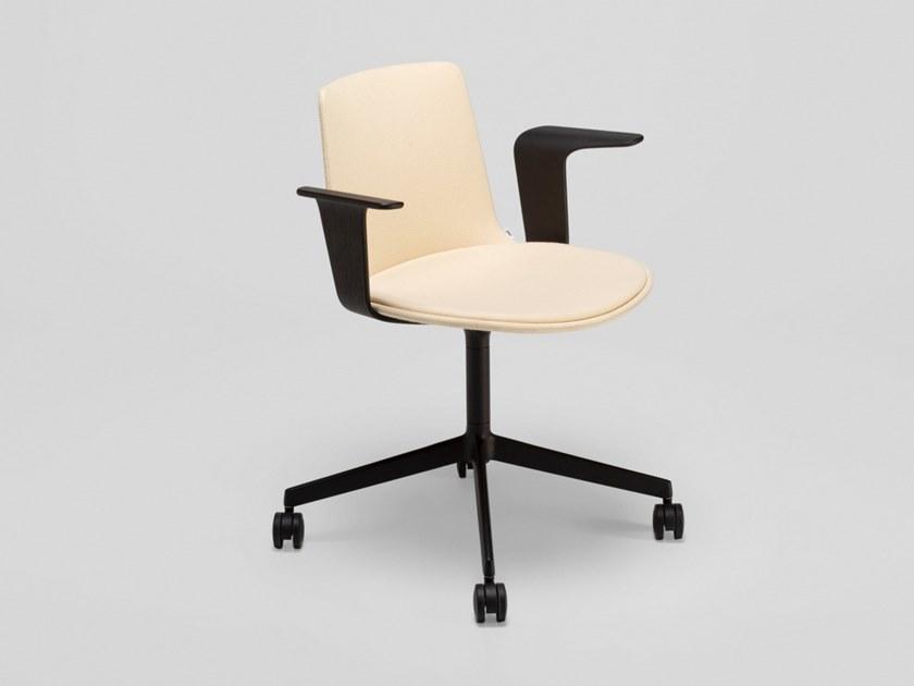 ENEA Офисное кресло из ткани с 4-мя спицами на колесиках Lottus sun-id-1441460 - Вид №1