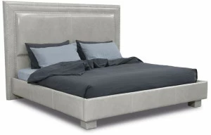 BAXTER Кожаная кровать с высоким изголовьем