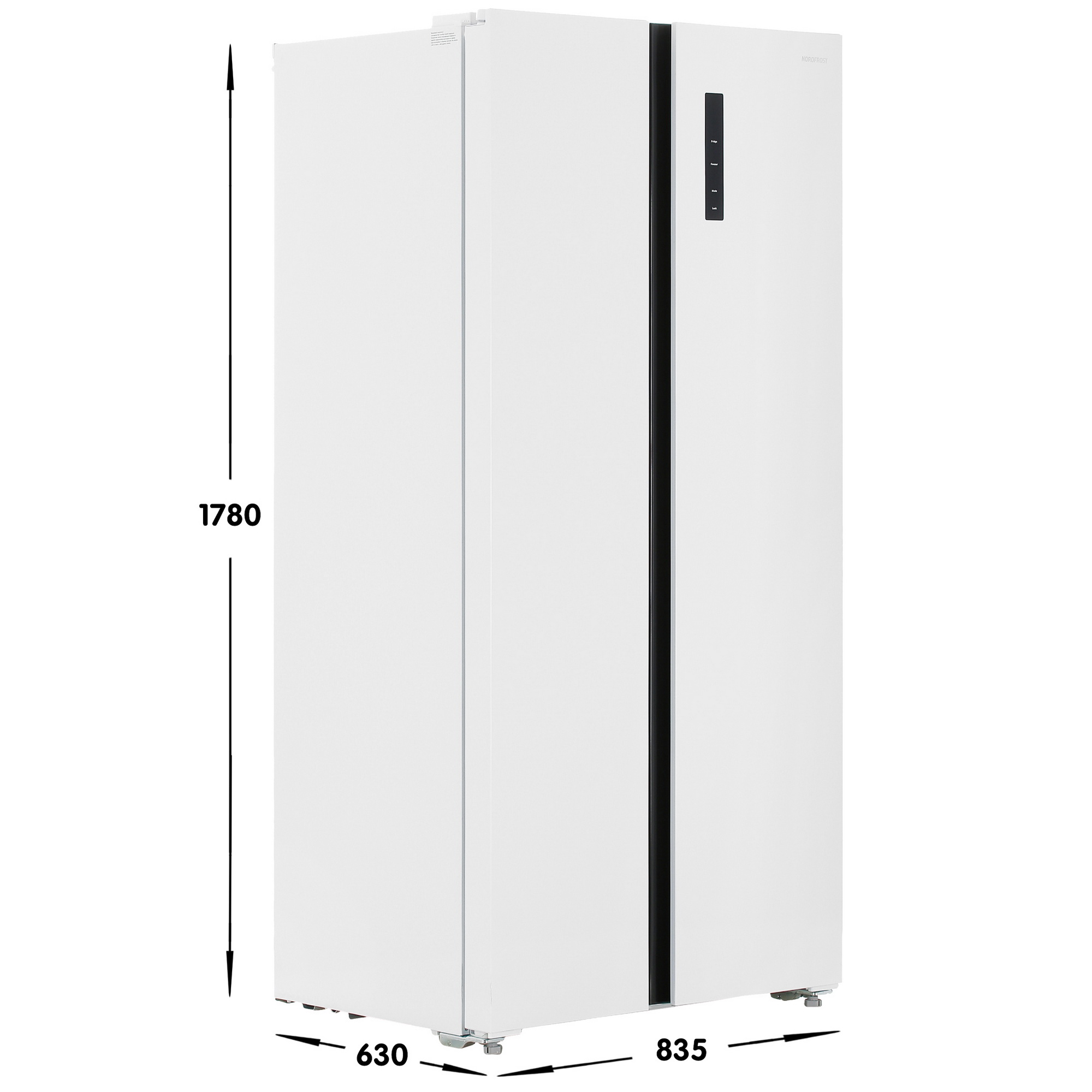 9069186 Холодильник Side by Side   Nordfrost RFS 480D NFW белый STDN-0084523 - Вид №6