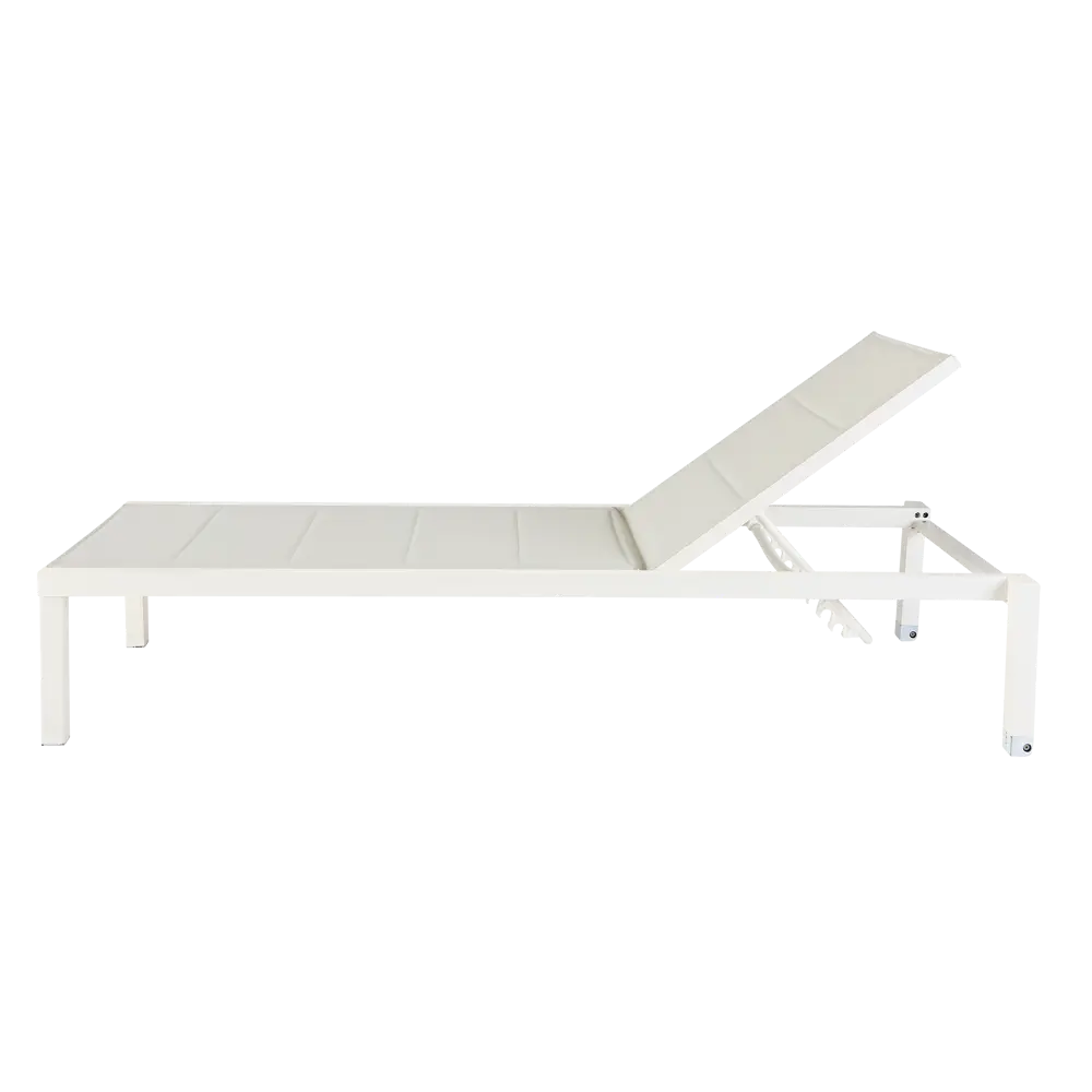 Шезлонг Naterial Aquila II 200x36x75 см алюминий/текстилен белый STLM-2064721 - Вид №7