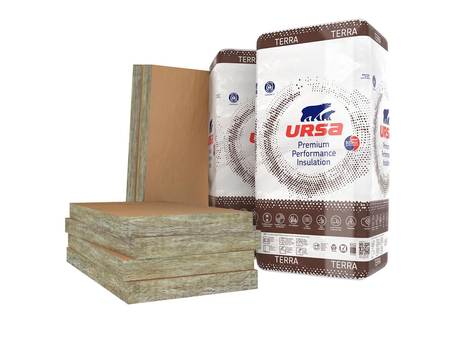Минеральная вата тормоз паровая панель для термоакустической изоляции Ursa URSA TERRA ARCH-00150794 - Вид №1