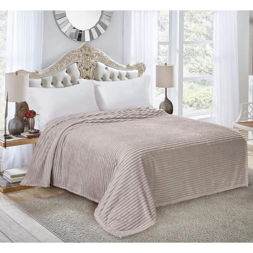 СТОЛИЦА ТЕКСТИЛЯ Плед Strips из велсофта - розовый уют в любое время года 89312868 STLM-1063579 - Вид №3