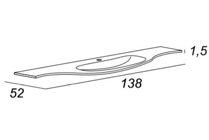 Мебель для ванной CEZARES STING 138 Rosso - Вид №5