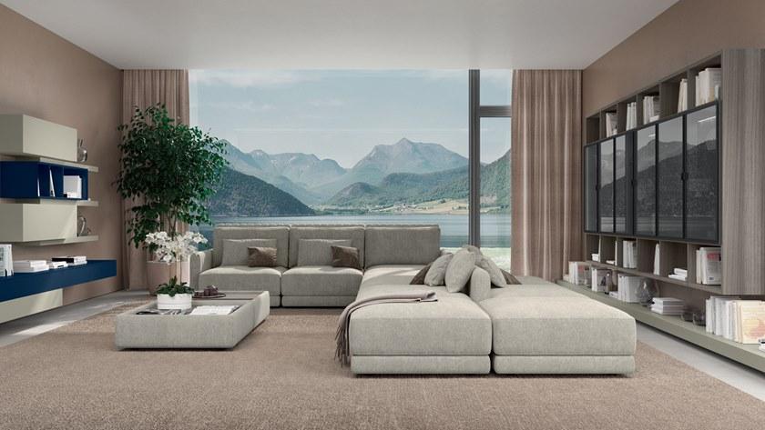 Febal Casa Лакированный подвесной книжный шкаф из дерева и стекла sun-id-1400383 - Вид №2