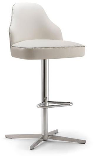 Tirolo 4-спицевый кожаный табурет с подставкой для ног Chicago 015 sg x - Вид №1