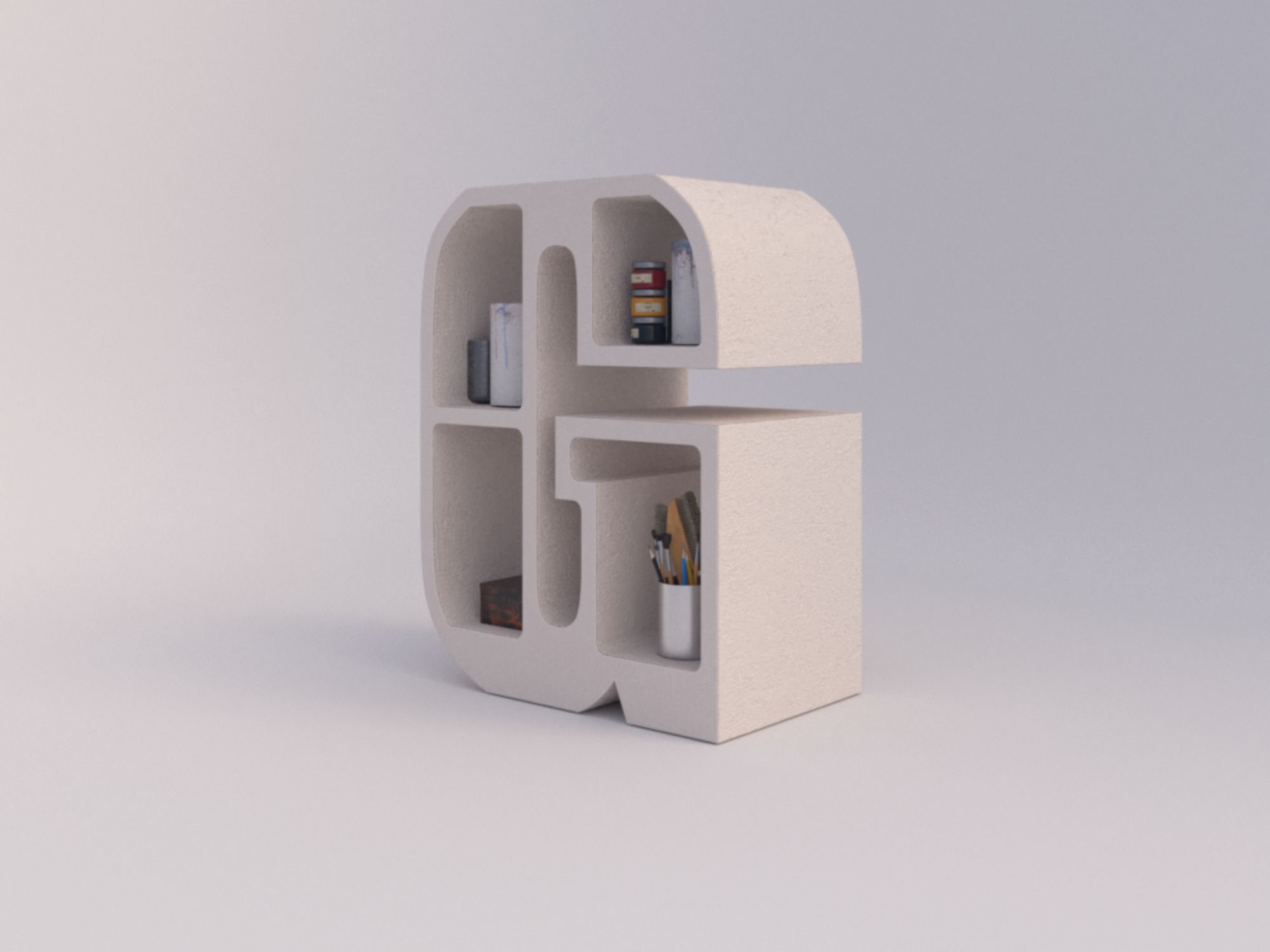 Мебель контейнеры в бетонной конструкции Voltan 555 ARCH-00021949 - Вид №82