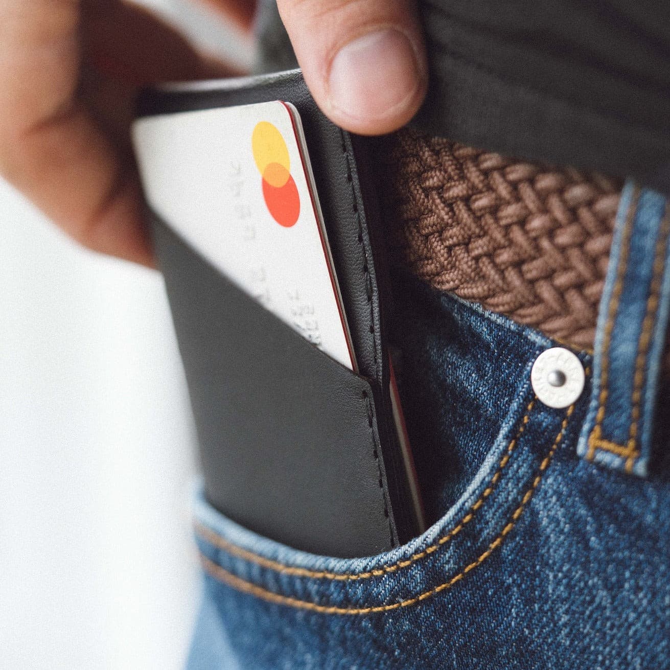 W110CHAR Визитница Winston - Темно-серый Wingback  - Вид №2