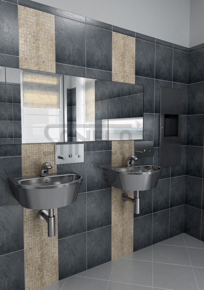 93010 Нержавеющий подвесной умывальник с отверстием для смесителя SANELA  - Вид №1