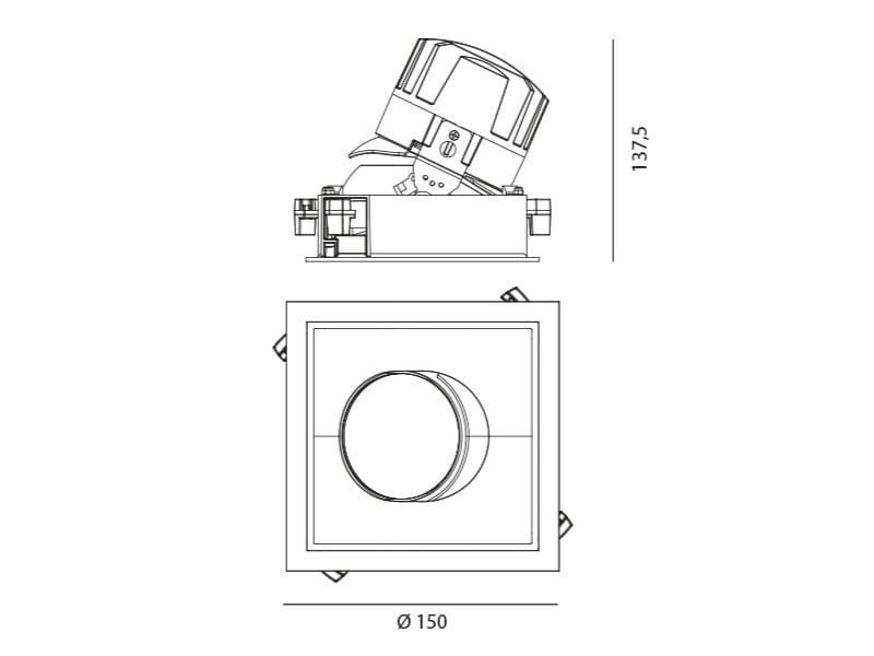 Алюминиевый квадратный регулируемый светодиодный прожектор Artemide Everything ARCH-00007327 - Вид №6