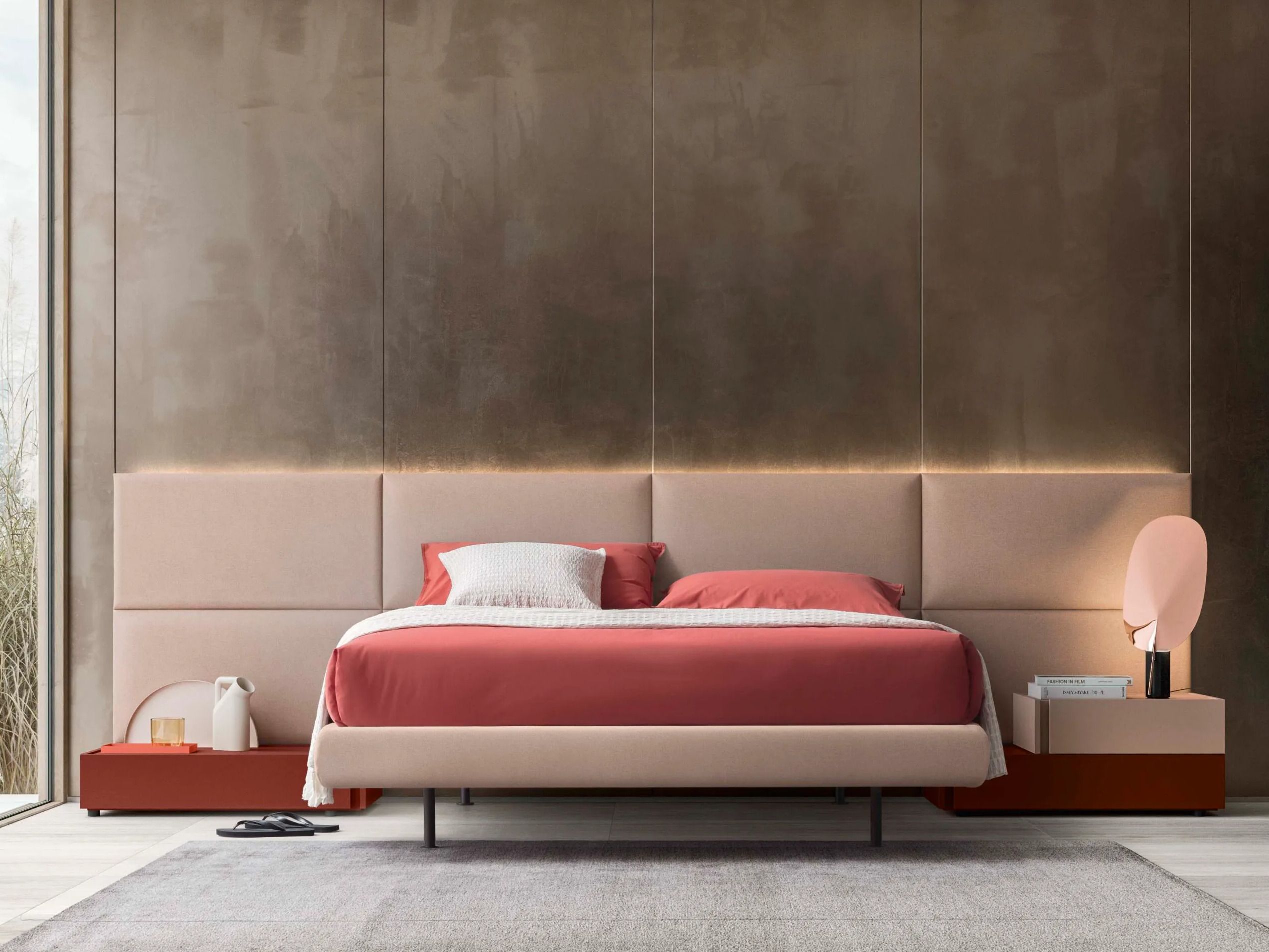 Высокое изголовье для двуспальной кровати со встроенными тумбочками Alf DaFrè SUITE SYSTEM 2 ARCH-00143538 - Вид №5