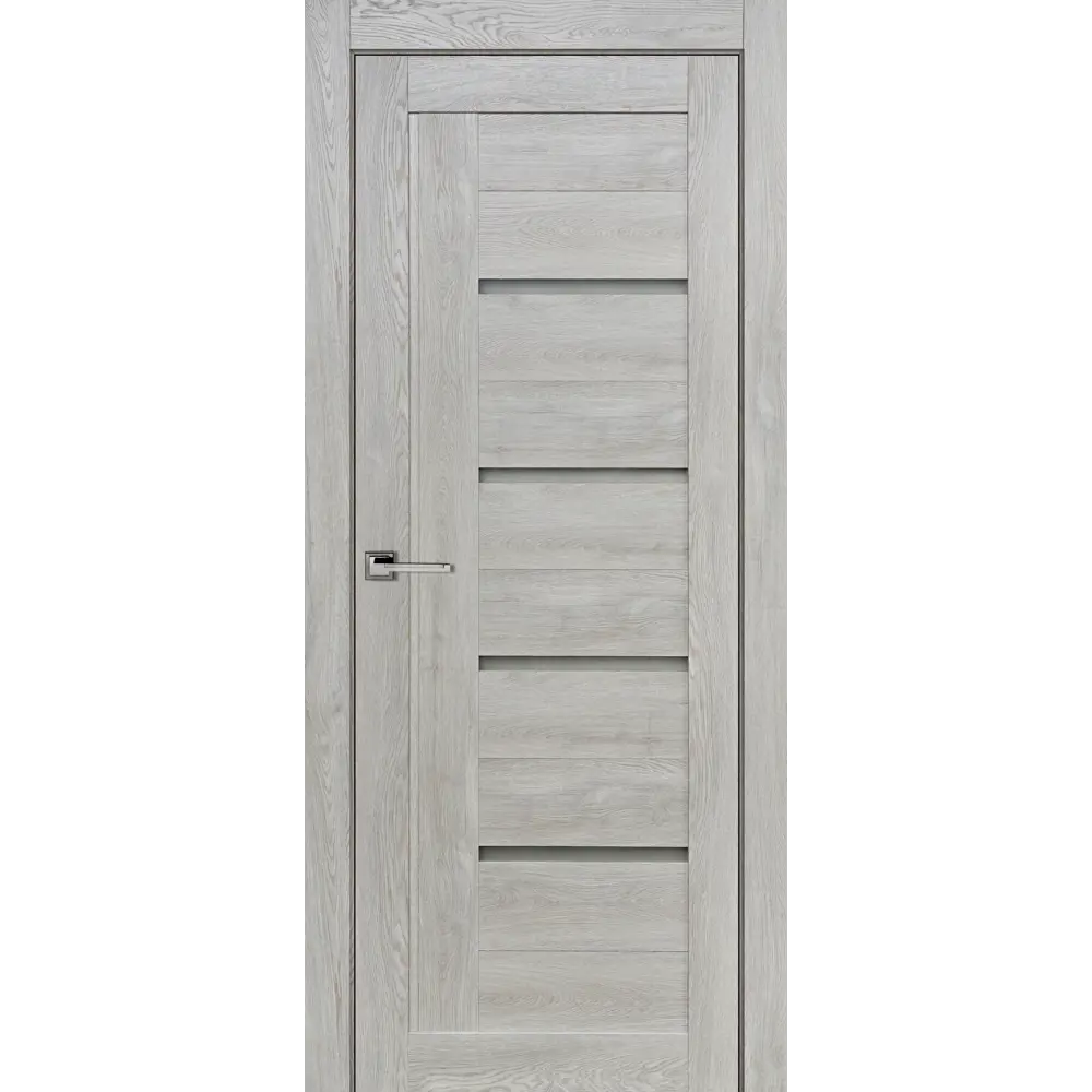 Комплект двери Тренд вертикальный со стеклом 70x200 см Hardflex серый с добором 150 мм ПРИНЦИП STLM-2192595